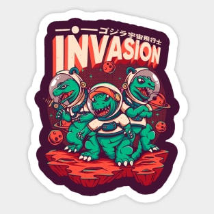 Lizard Monster Invasion Sticker